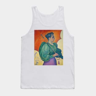 Woman with an Umbrella by Paul Signac Tank Top
